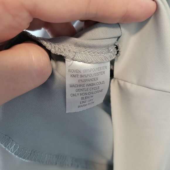 House of Harlow 1960 Silver Satin Draped Neck Bodysuit Size Large - Picture 5 of 5